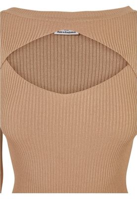 Ribbed dress with long sleeves
