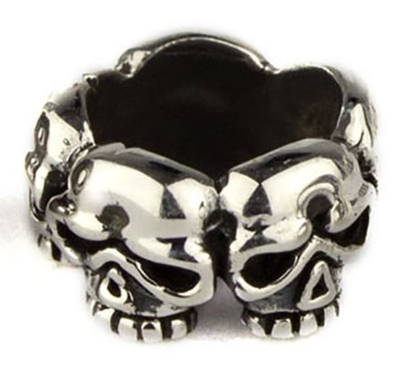 Skulls skägg- og hårpärla 925 sølv