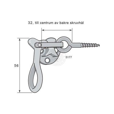 Fönsterlås 5177 obehandlad
