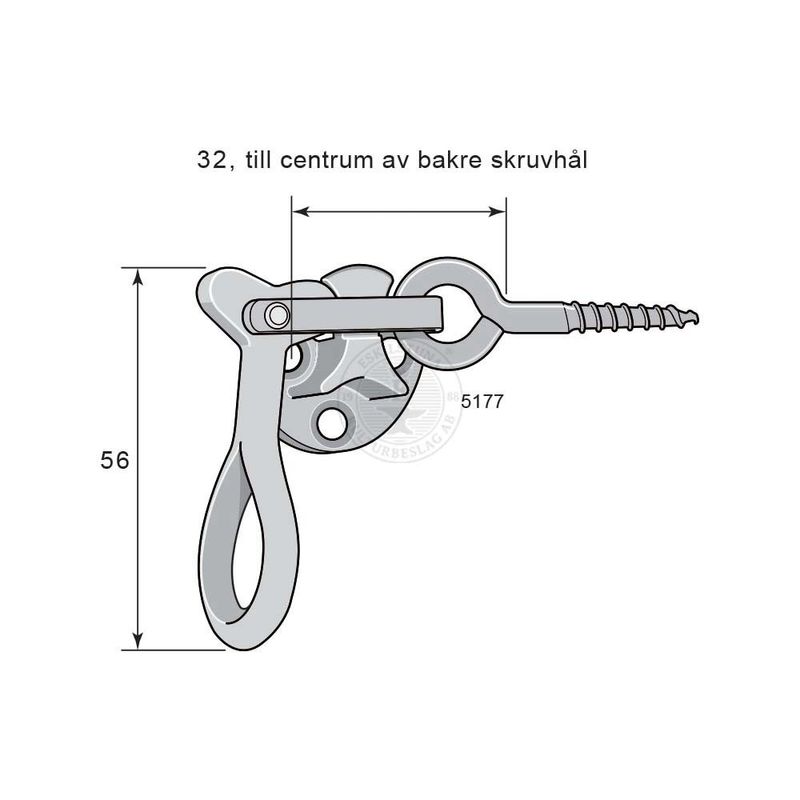 Fönsterlås 5177 obehandlad