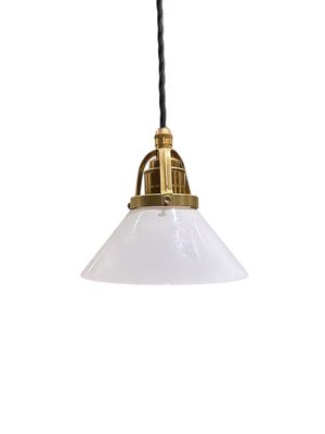 Skomakarlampa, svart tvinnad sladd, 15 cm skärm