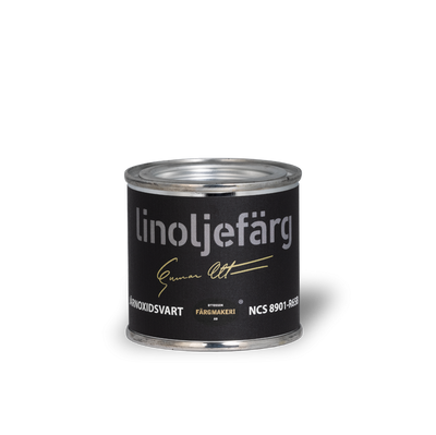 Järnoxidsvart Linoljefärg 0,1L