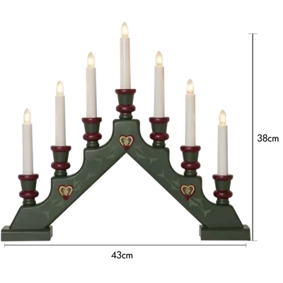 Adventsljusstake Sara grön