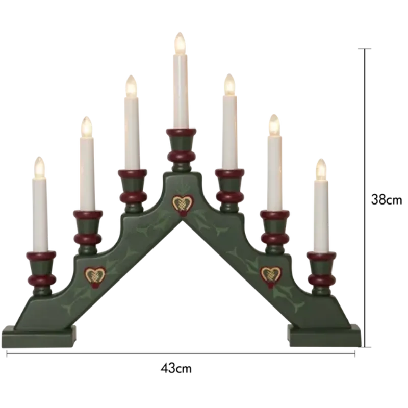 Adventsljusstake Sara grön