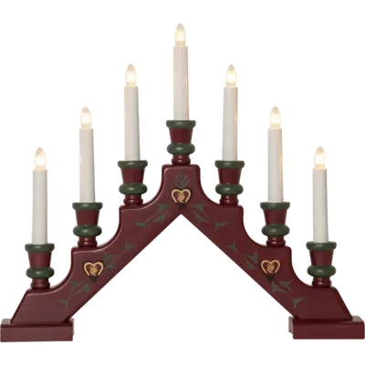 Adventsljusstake Sara röd