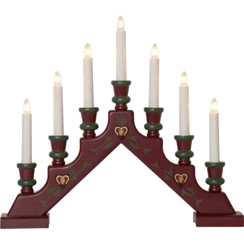 Adventsljusstake Sara röd