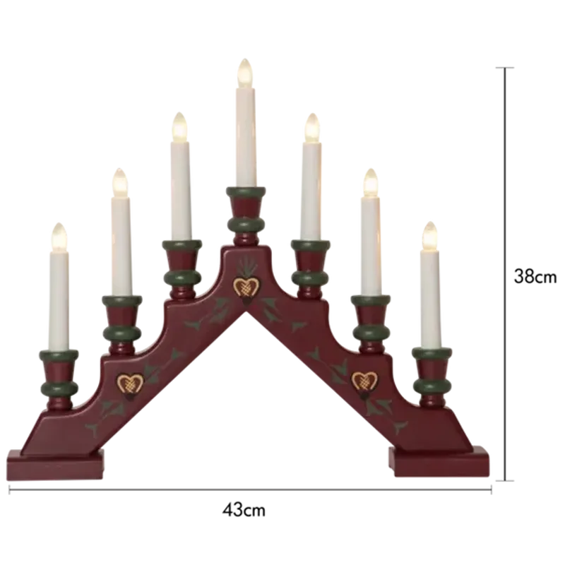 Adventsljusstake Sara röd
