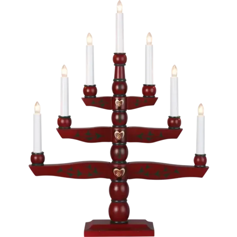 Adventsljusstake Tradition röd
