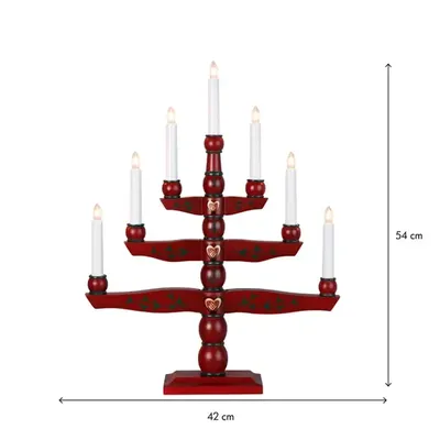 Adventsljusstake Tradition röd