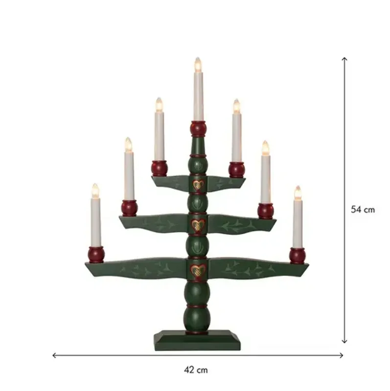 Adventsljusstake Tradition grön