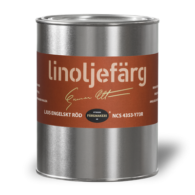 Ljus Engelskt Röd 1A-10A Linoljefärg 1L