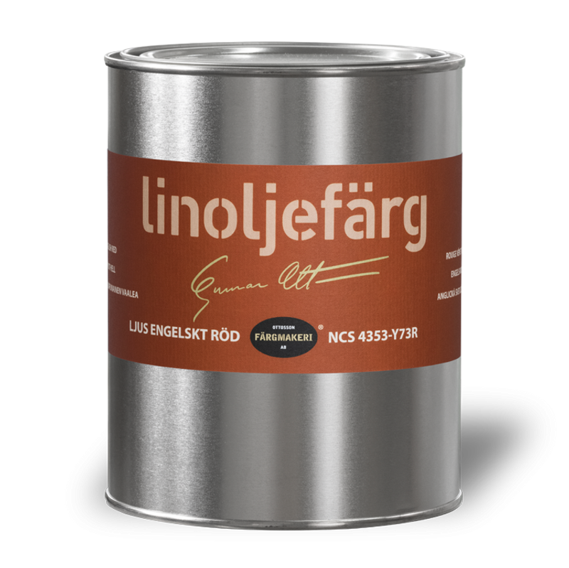 Ljus Engelskt Röd 1A-10A Linoljefärg 1L