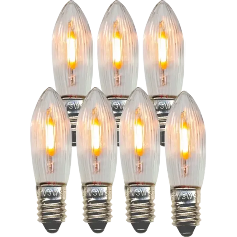 Reservlampa 7-pack E10 LED filament