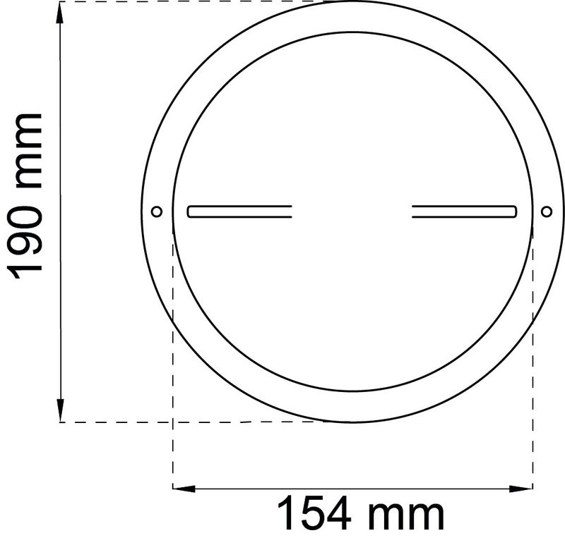 Tallriksventil aluminium rund Ø: 154mm