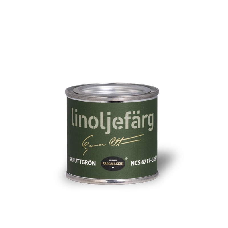 Skruttgrön Linoljefärg 0,1L