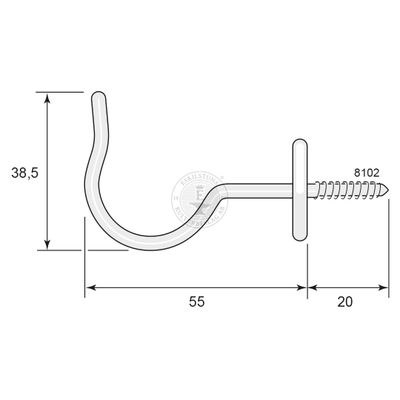 Trådkrok 8102 55mm N
