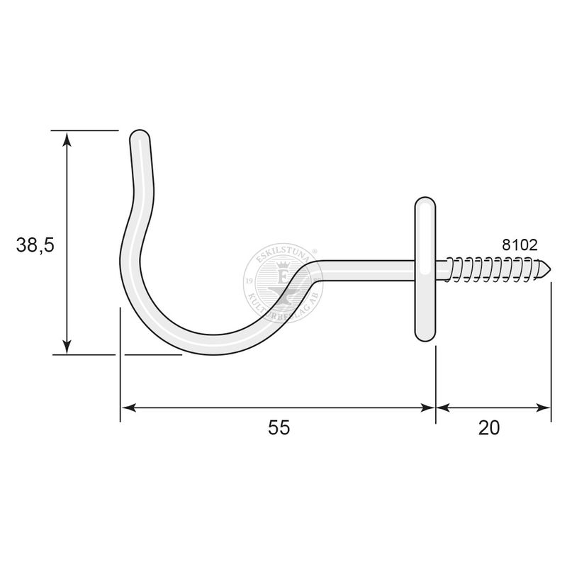 Trådkrok 8102 55mm N