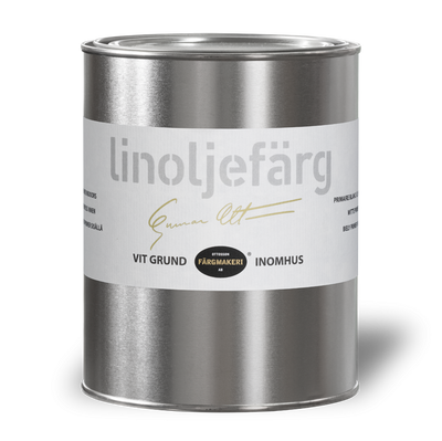 Vit grund inomhus Linoljefärg  1L