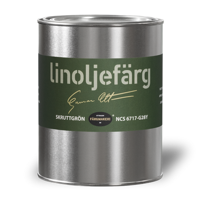 Skruttgrön Linoljefärg 1L