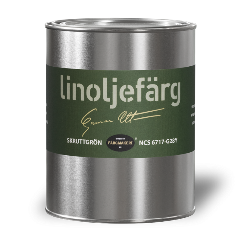 Skruttgrön Linoljefärg 1L