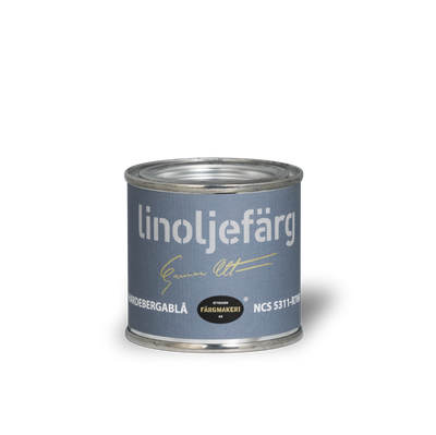 Hardebergablå Linoljefärg 0,1L