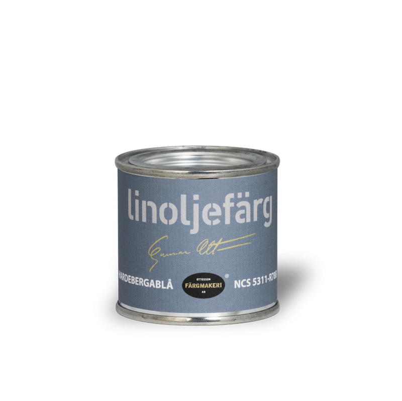 Hardebergablå Linoljefärg 0,1L