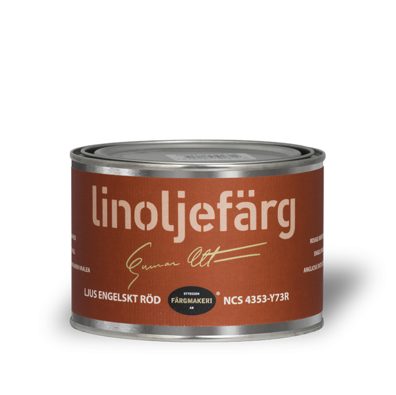 Ljus Engelskt Röd 1A-10A Linoljefärg 0,5L