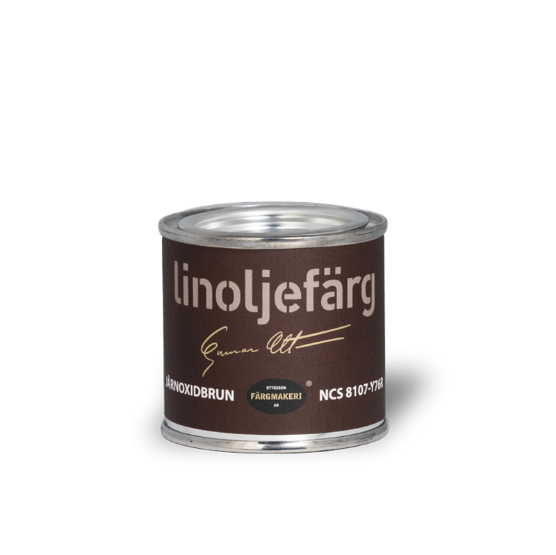 Järnoxidbrun Linoljefärg 0,1L
