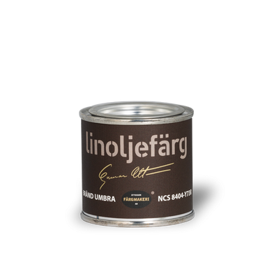 1A-711 Bränd Umbra Linoljefärg 0,1L