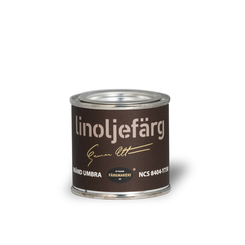 1A-711 Bränd Umbra Linoljefärg 0,1L