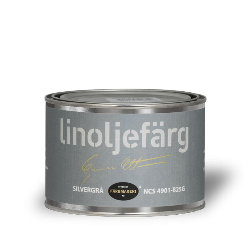 Silvergrå Linoljefärg 0,5L