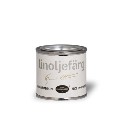 Vit Gräddton Linoljefärg 0,1L