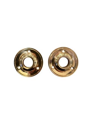 Rosettskylt 50 mm mässing par