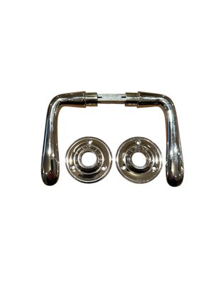 Dörrtrycke Åbo förnicklad mässing, med rosett