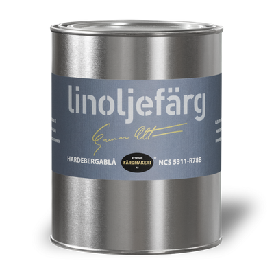 Hardebergablå Linoljefärg 1L