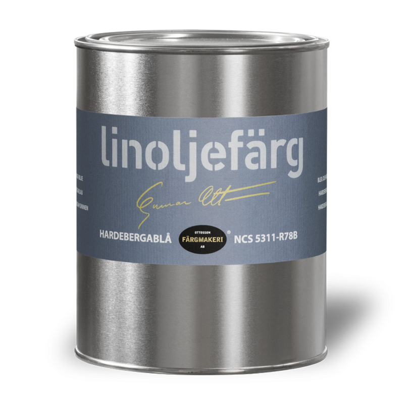 Hardebergablå Linoljefärg 1L