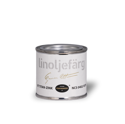 Vit Titan-Zink Linoljefärg 0,1L