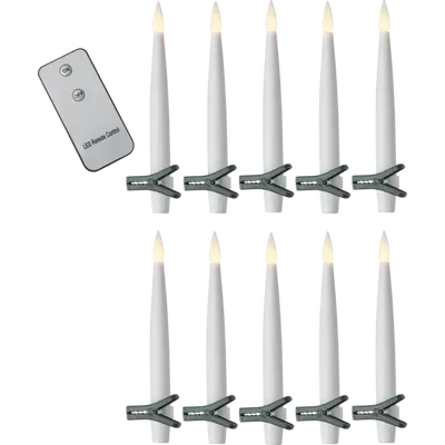 Julgransbelysning med 10 granljus led, fjärrkontroll