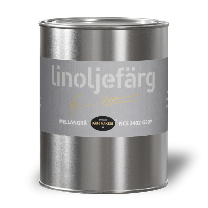 Mellangrå Linoljefärg 1L