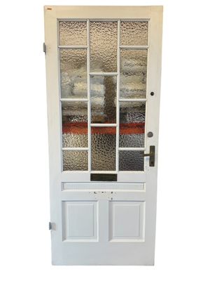 Lägenhetsdörr med 3 speglar + råglas, 93x218 cm, utan karm