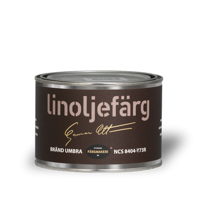 1A-711 Bränd umbra Linoljefärg 0,5L