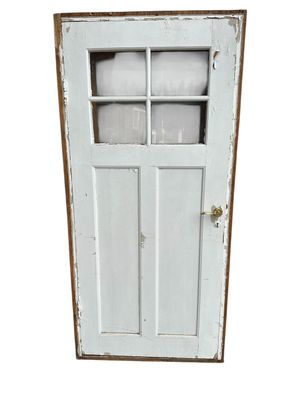 Ytterdörr med innerdörr, med glas 99,5x210 cm, med karm