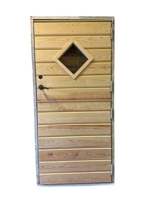 Ytterdörr med snackedörr, med glas 90x189 cm, med karm