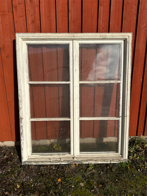 2-luftsfönster med karm, 145x172,5 cm, kopplade. Inåtgående med spanjolett 