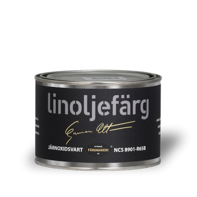 Järnoxidsvart Linoljefärg 0,5L