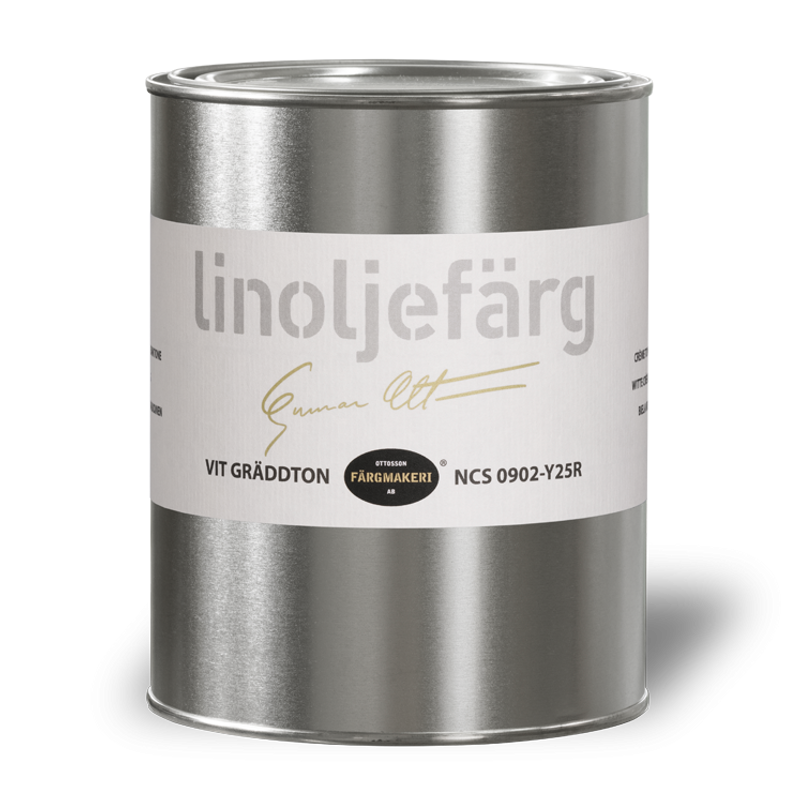 Vit Gräddton Linoljefärg 1L