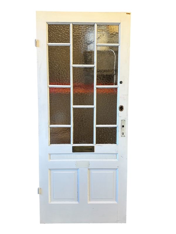 Lägenhetsdörr med 3 speglar + råglas, 92,5x218 cm, utan karm