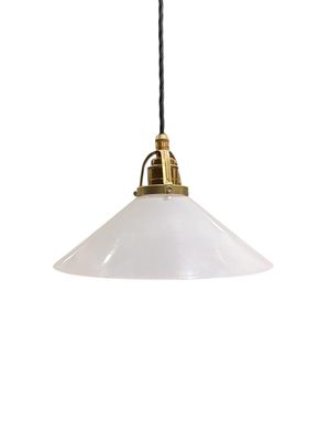 Skomakarlampa, svart tvinnad sladd, 25 cm skärm 