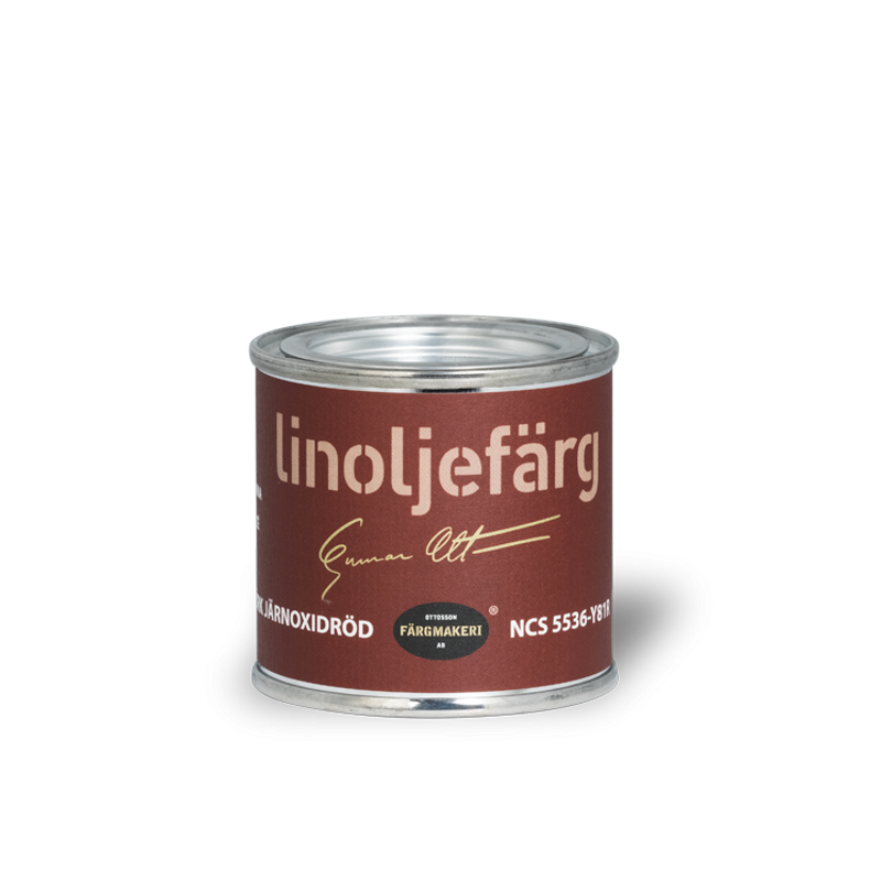 1A-222 Mörk Järnoxidröd Linoljefärg 0,1L