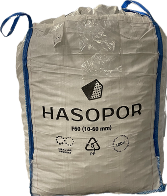 Hasopor Skumglas F60 10-60mm 1,5m3 storsäck (beställningsvara)